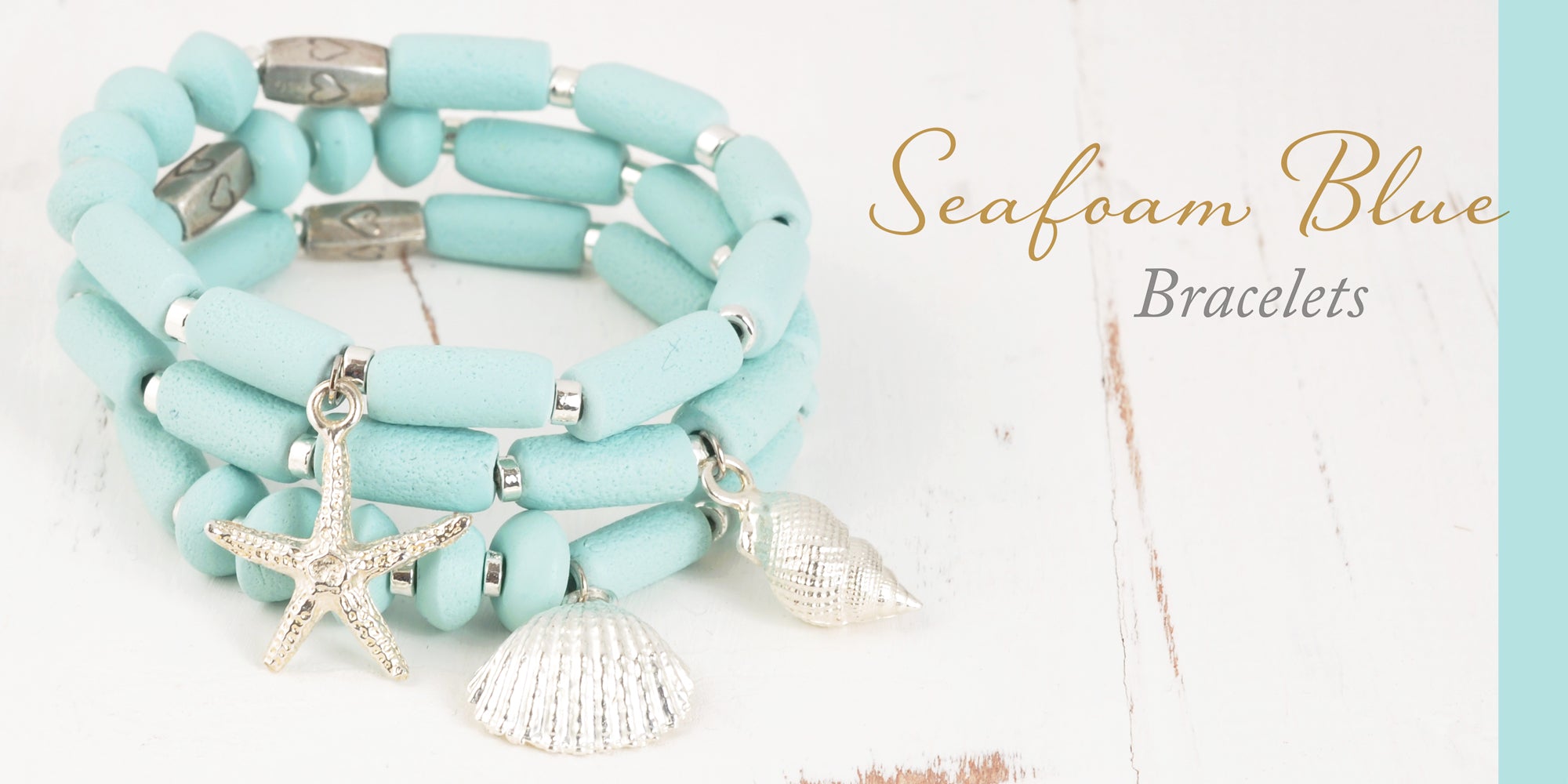 Seafoam Blue Bracelet Bead Kits magdakaminska